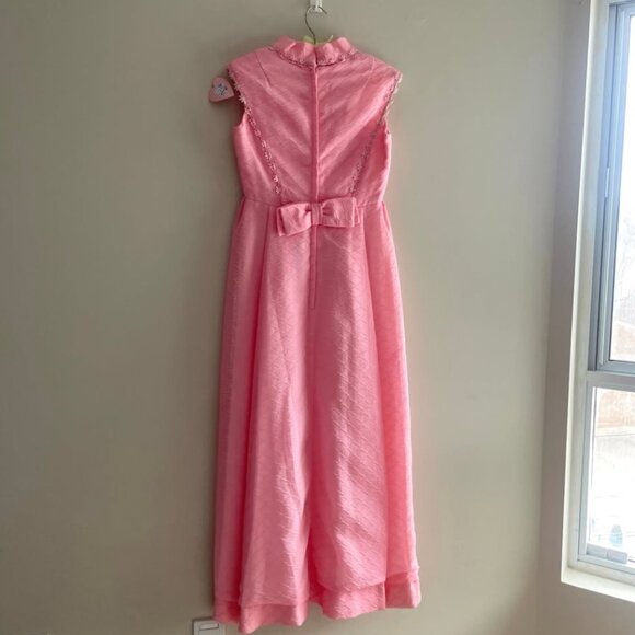 1960s Darling Ribbon Bubblegum Pink Gown - Picture 2 of 7